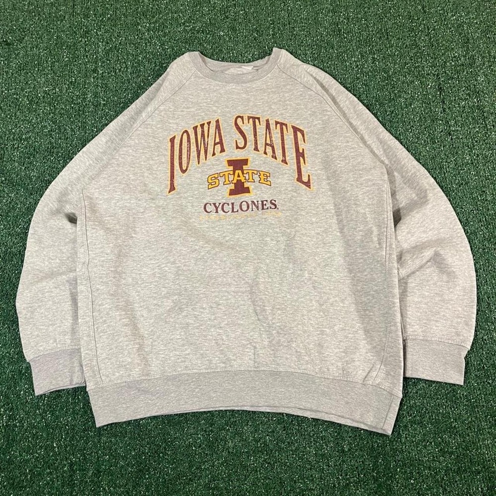 Iowa State Cyclones Crewneck Sweatshirt Gray Mens XL Oversized Collegiate